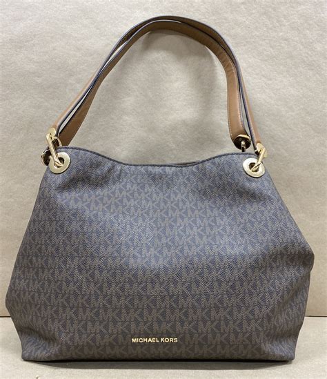 michael kors raven blau|Raven Logo Shoulder Bag .